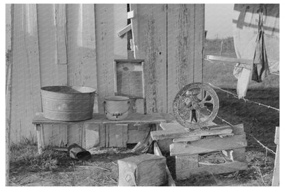 Vintage Laundry Equipment and Grain Grinder Louisiana 1938