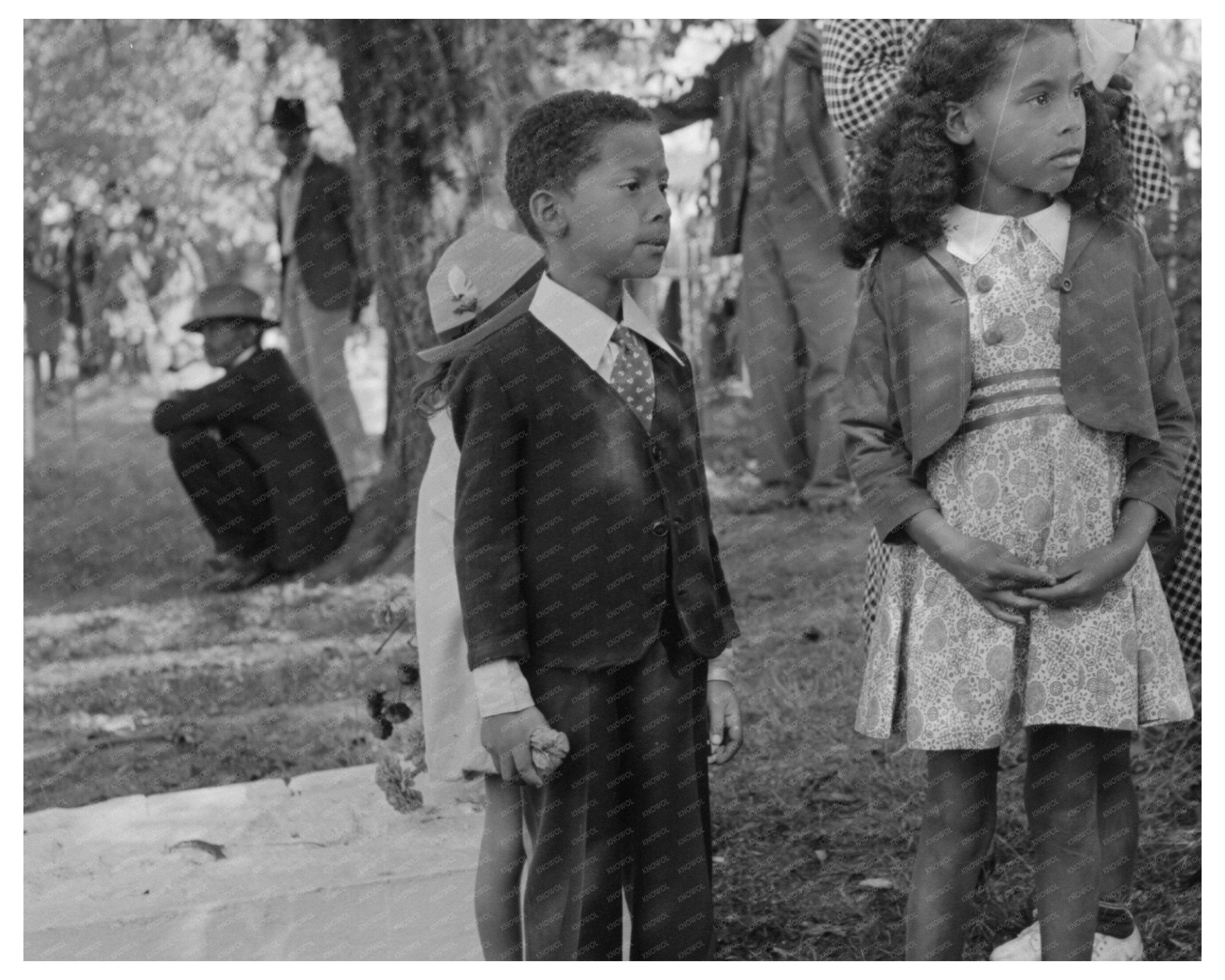 Children in Sunday Best at All Saints Day 1938 New Roads