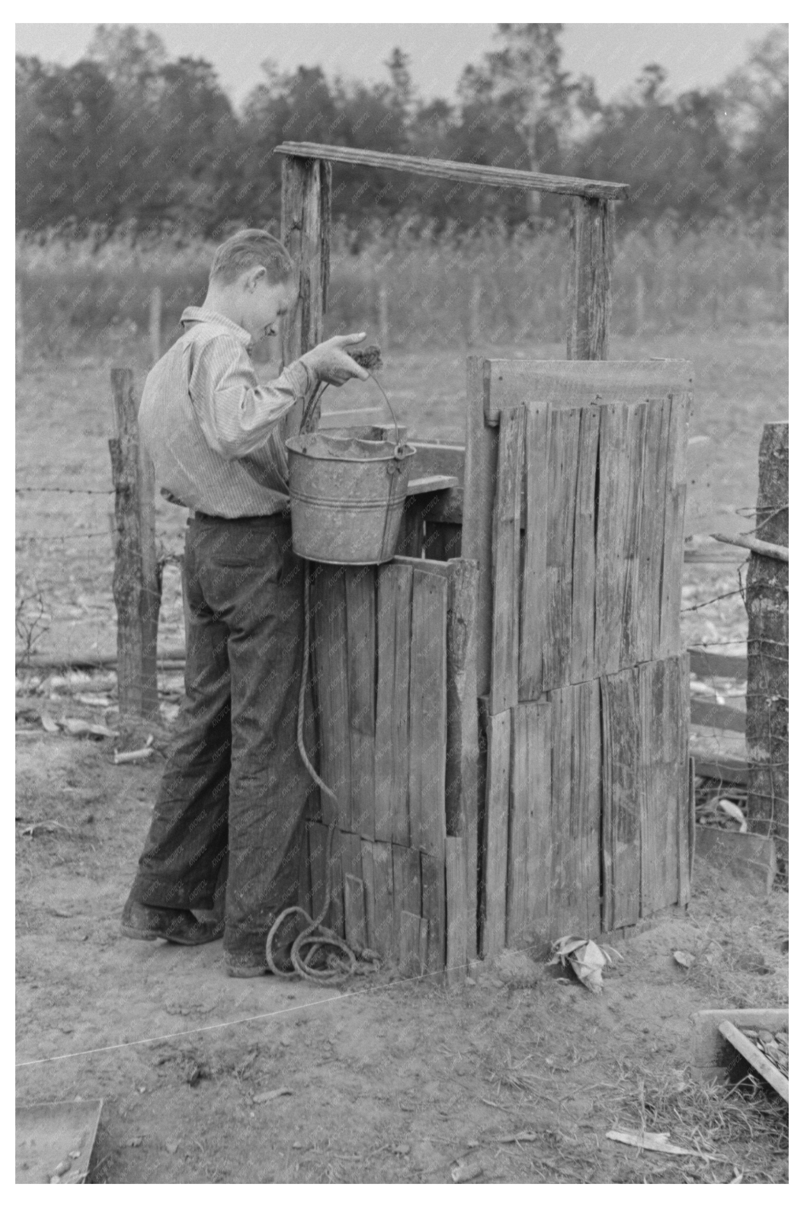 Farmer with Water Supply in Louisiana 1938