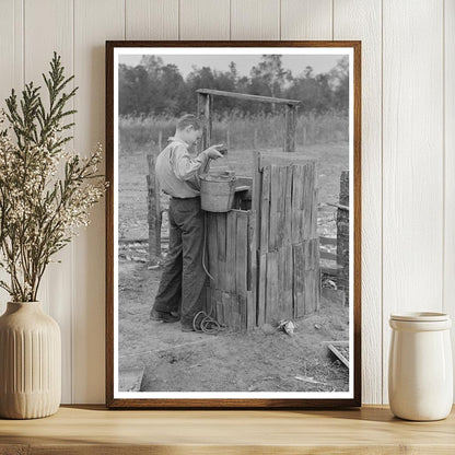 Farmer with Water Supply in Louisiana 1938