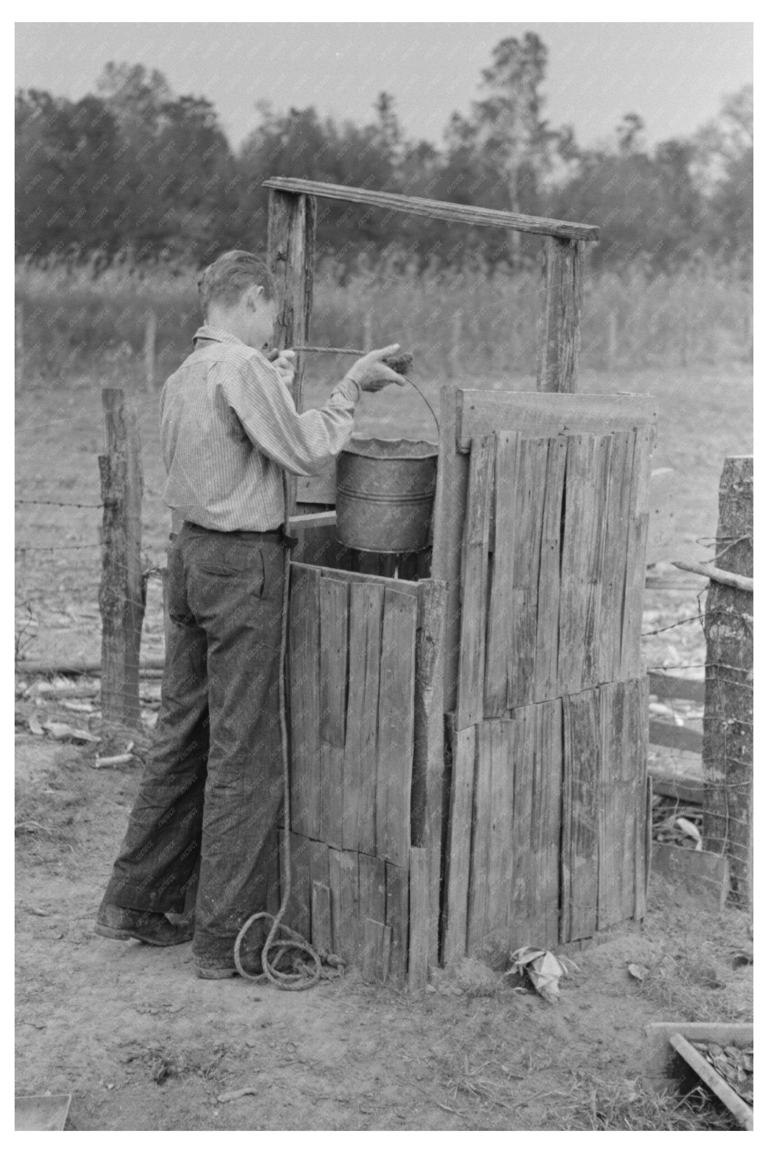 Farmer with Water Supply System Louisiana 1938