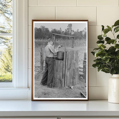 Farmer with Water Supply System Louisiana 1938