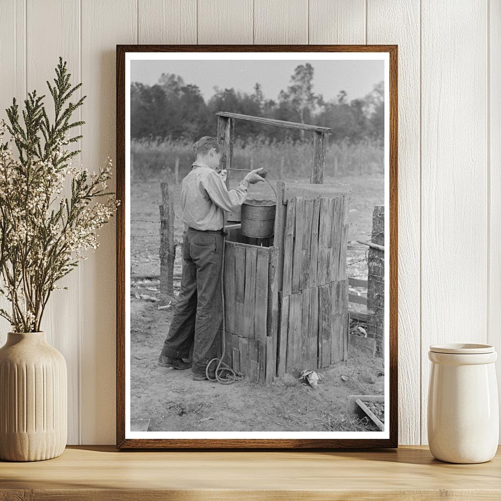 Farmer with Water Supply System Louisiana 1938