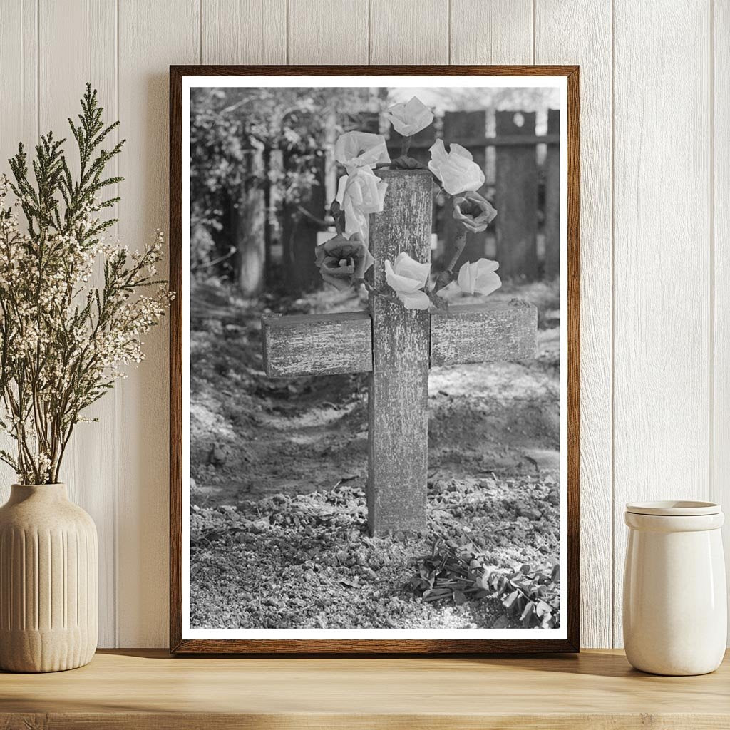 Decorated Headstone in New Roads Louisiana November 1938