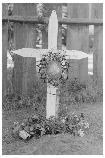 Decorated Gravemarker on All Saints Day Louisiana 1938