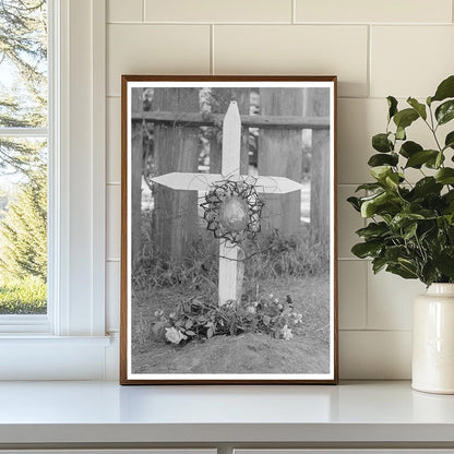 Decorated Gravemarker on All Saints Day Louisiana 1938