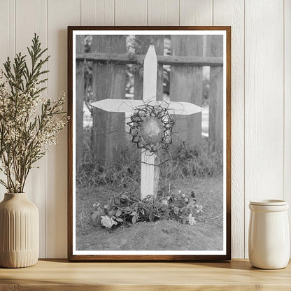 Decorated Gravemarker on All Saints Day Louisiana 1938