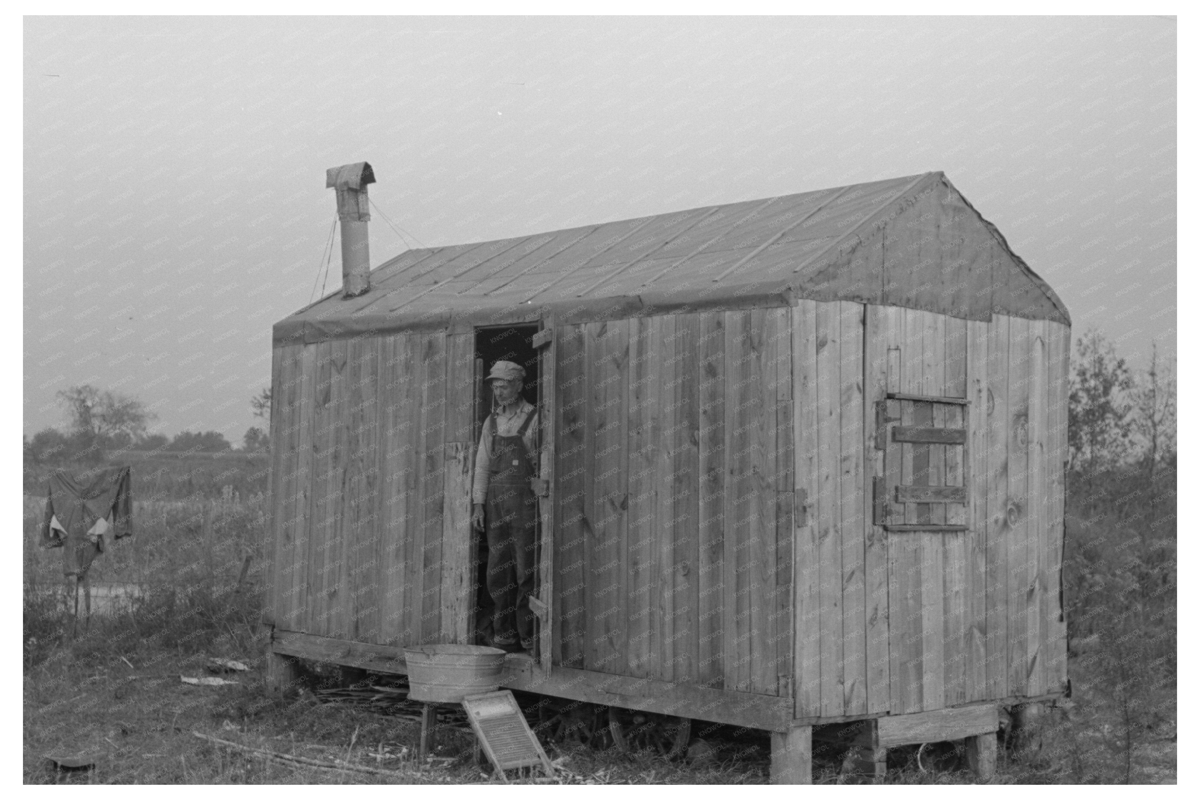 Vintage Shack of Day Laborer in Southern Louisiana 1938