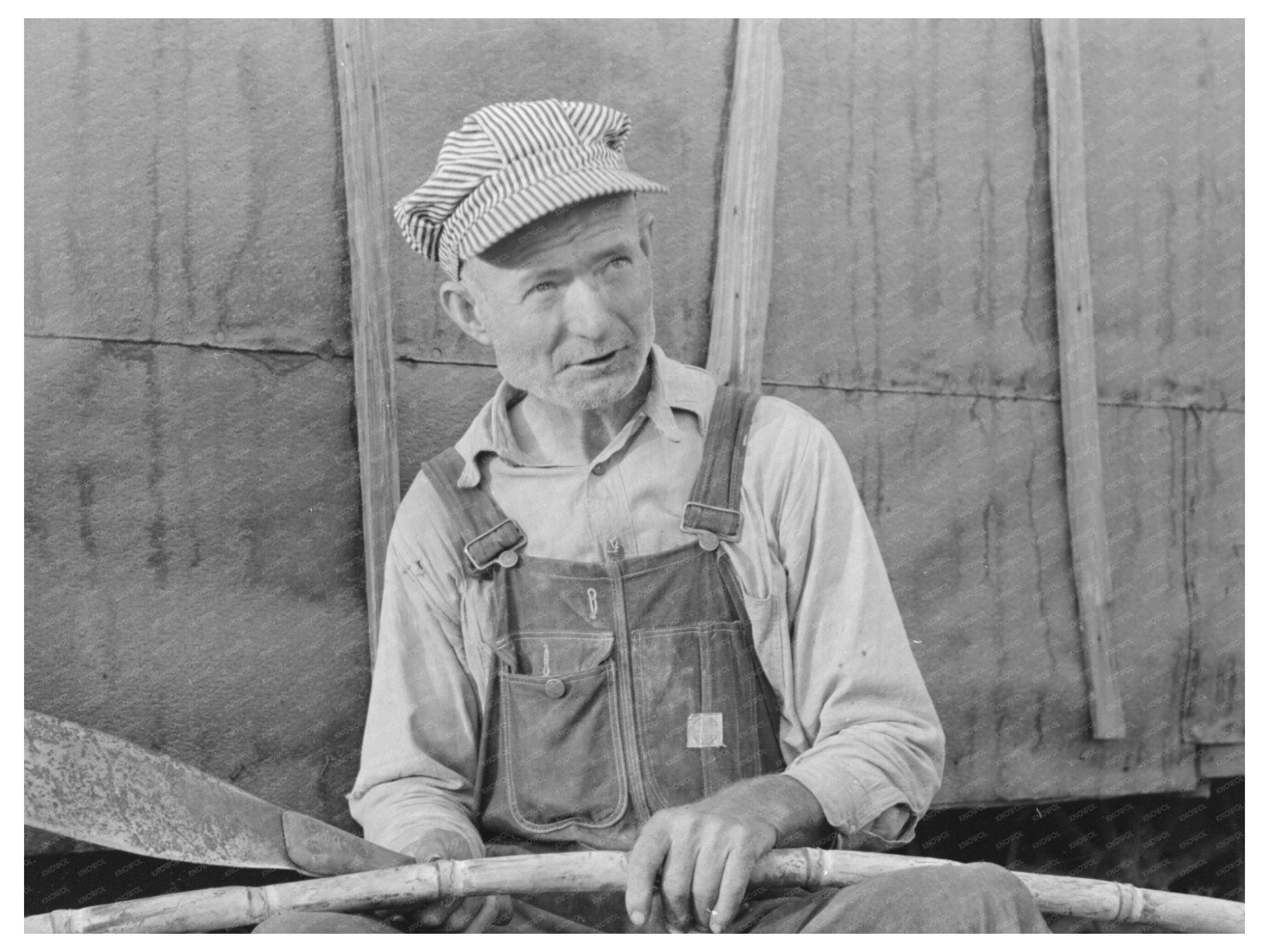 Louisiana Day Laborer with Sugarcane Knife 1938