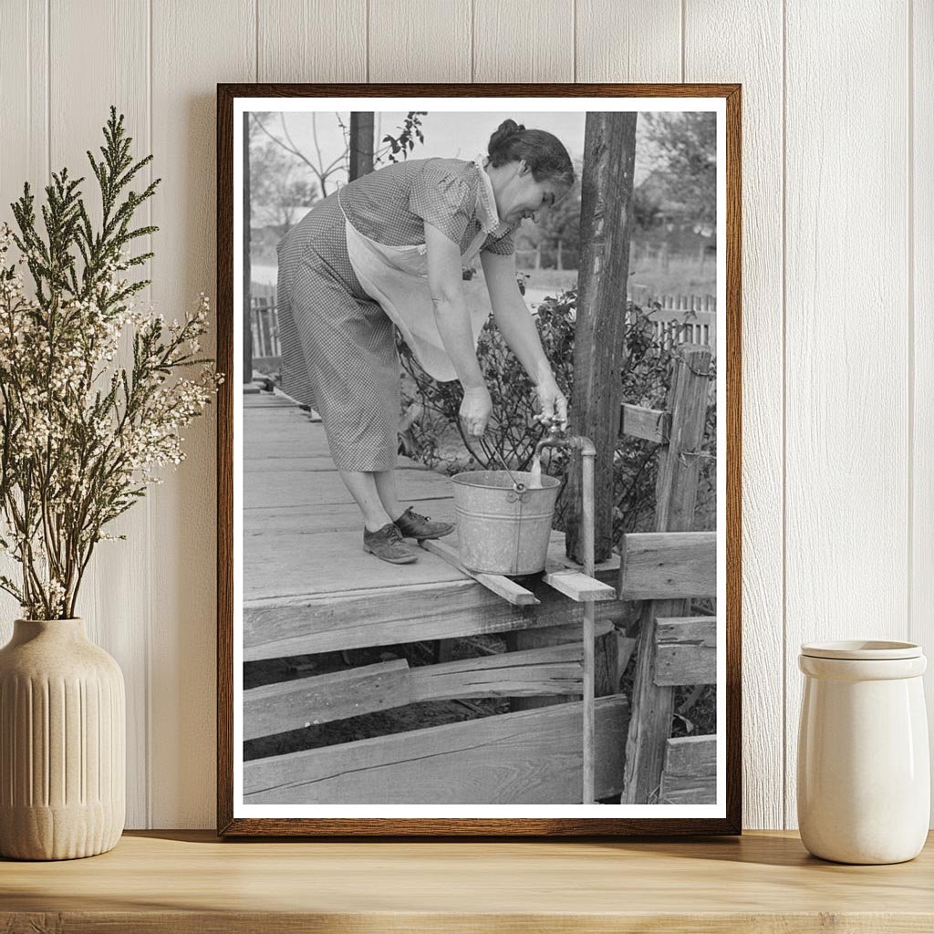 Tenant Farmers Wife Drawing Water Morganza Louisiana 1938