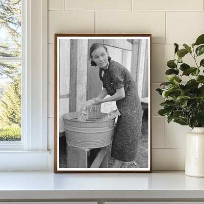 Farmers Wife Washing Clothes in Louisiana November 1938