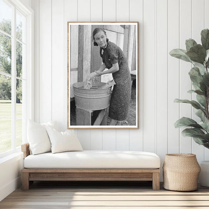 Farmers Wife Washing Clothes in Louisiana November 1938