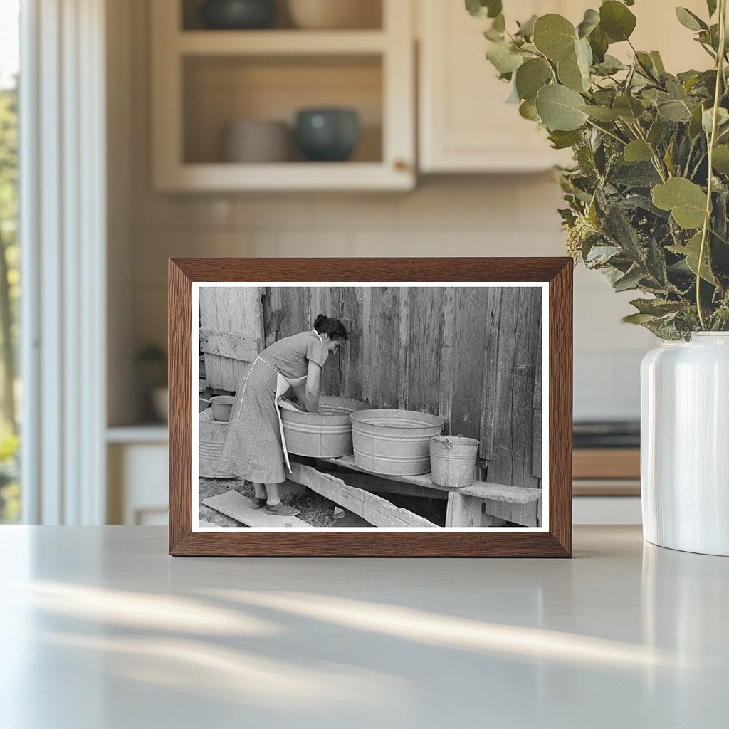 Woman Washing Clothes in Morganza Louisiana 1938