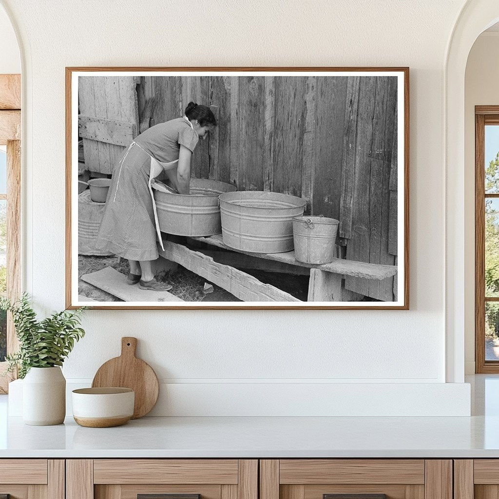 Woman Washing Clothes in Morganza Louisiana 1938