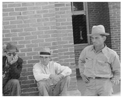 Men at Courthouse in Abbeville Louisiana November 1938