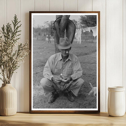 Sugarcane Farmer Rolling Cigarette Morganza Louisiana 1938