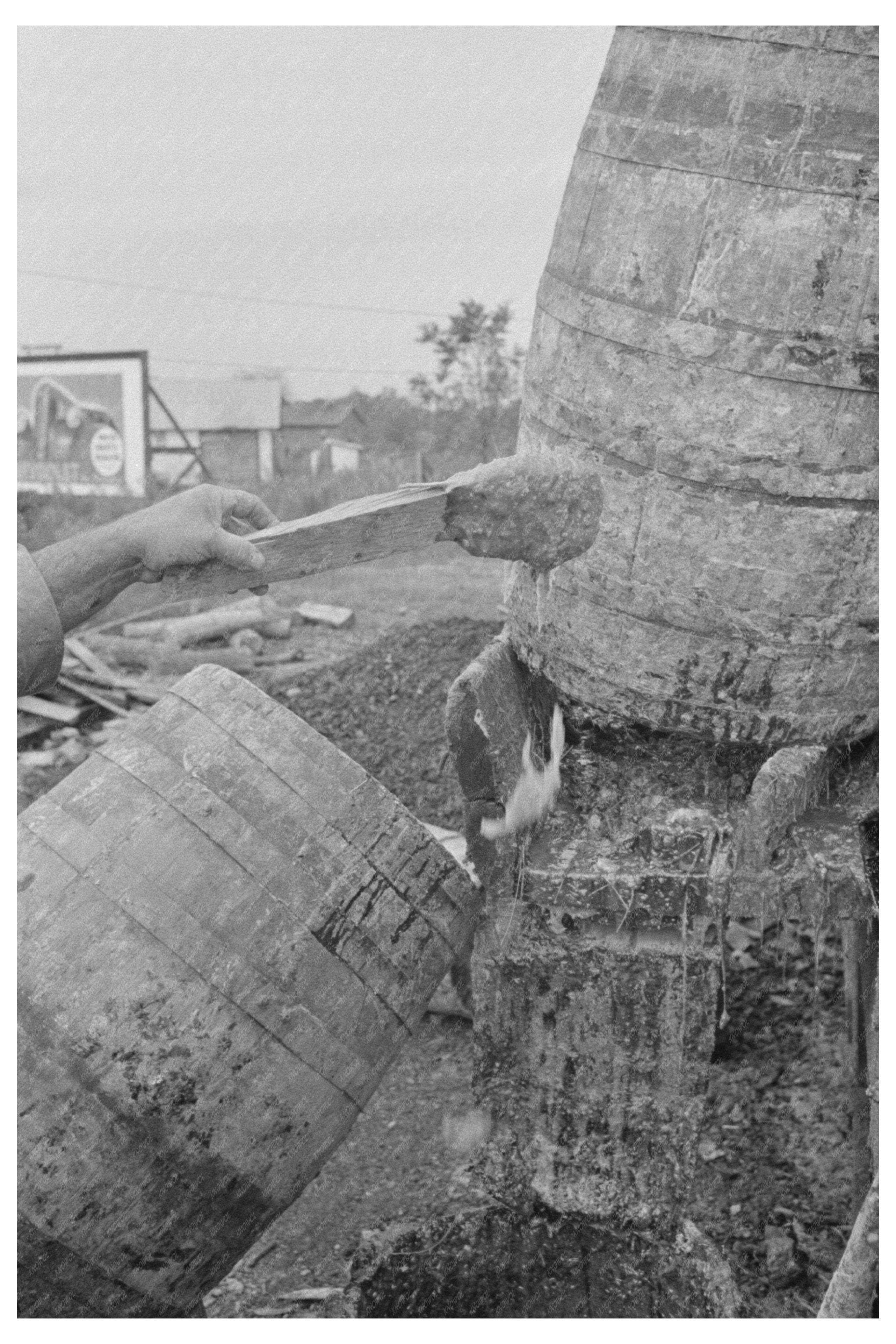 Turpentine Oleoresin Barrels State Line Mississippi 1938