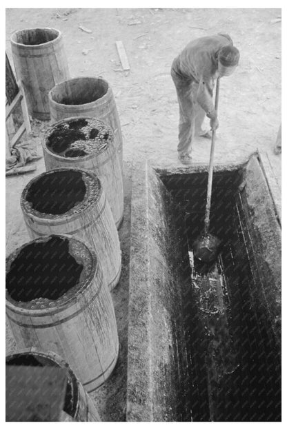 Workers Scooping Resin in State Line Mississippi 1938