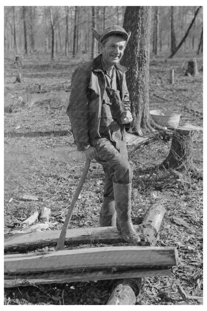 Farmer Resting After Chopping Wood Arkansas January 1939