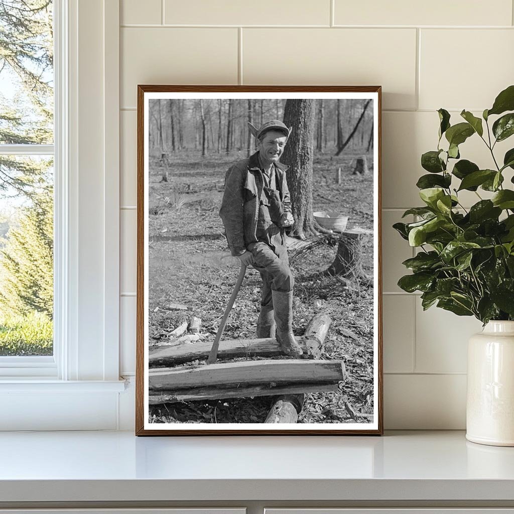 Farmer Resting After Chopping Wood Arkansas January 1939