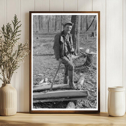 Farmer Resting After Chopping Wood Arkansas January 1939