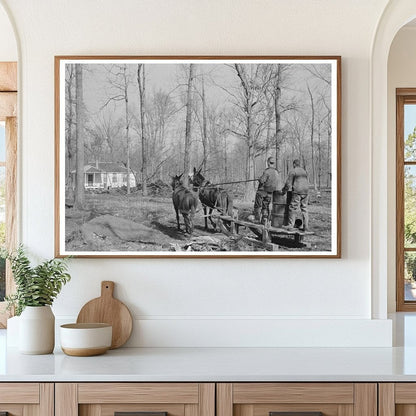 Mud Sled Arriving at Chicot Farms Arkansas January 1939