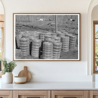 Woven Wire Fencing at Chicot Farms Arkansas January 1939