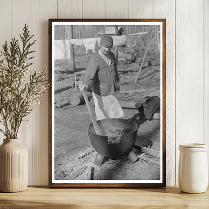 Housewife Boiling Clothes at Chicot Farms Arkansas 1939