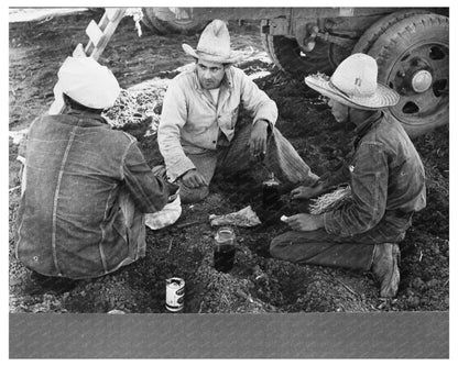 Mexican Labor Contractor and Carrot Workers in 1939