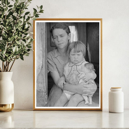 Woman and Daughter in Trailer Home Weslaco Texas 1939