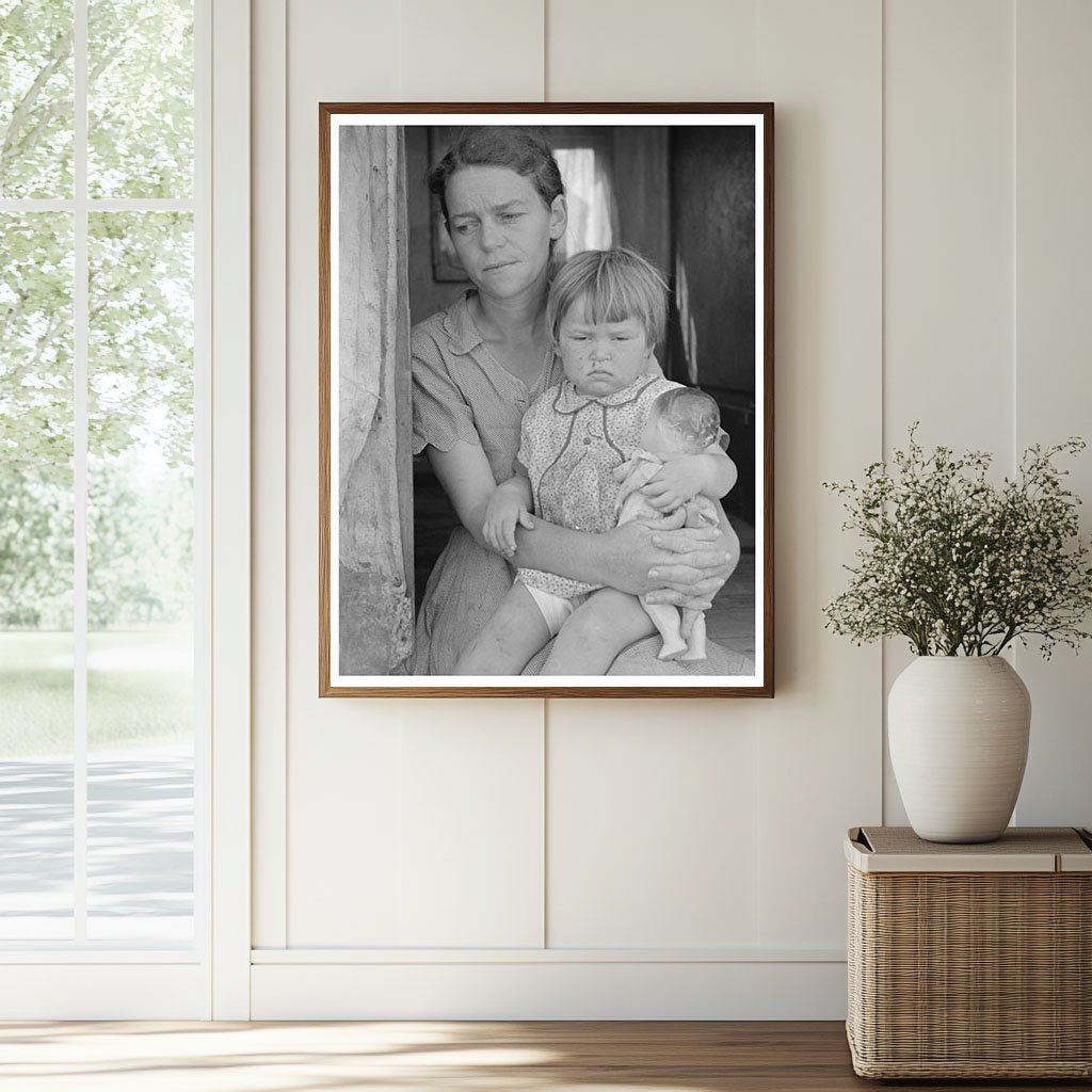 Woman and Daughter in Trailer Home Weslaco Texas 1939