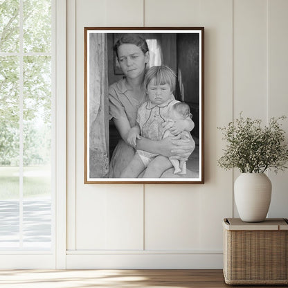 Woman and Daughter in Trailer Home Weslaco Texas 1939