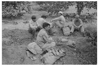 Citrus Workers Resting in Weslaco Texas February 1939