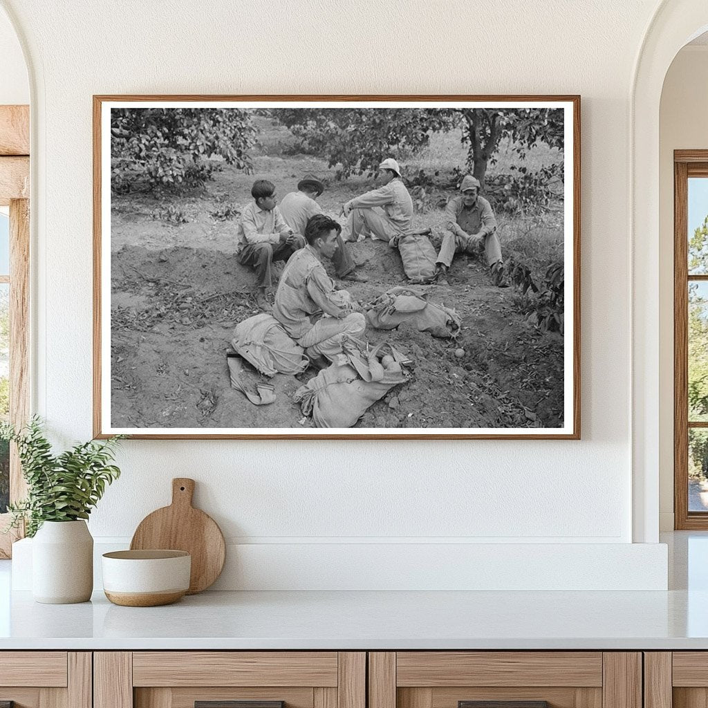 Citrus Workers Resting in Weslaco Texas February 1939