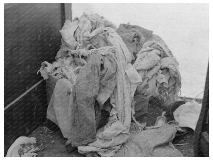 Migrant Tent Home with Ragged Clothing February 1939