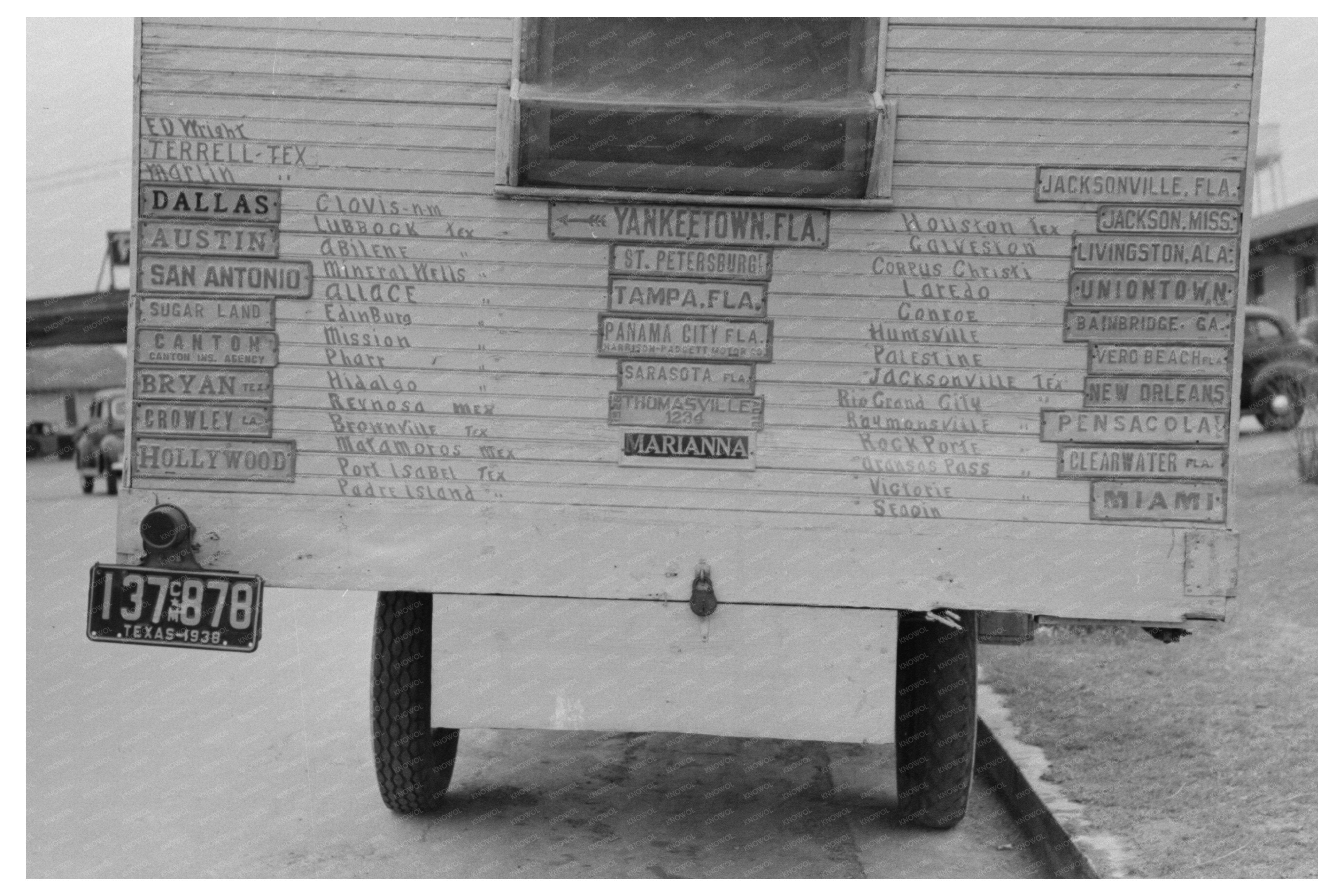 Vintage Truck Home for Traveler in Harlingen Texas 1939