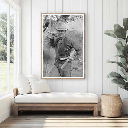 Migrant Worker Preparing Camp Near Harlingen Texas 1939