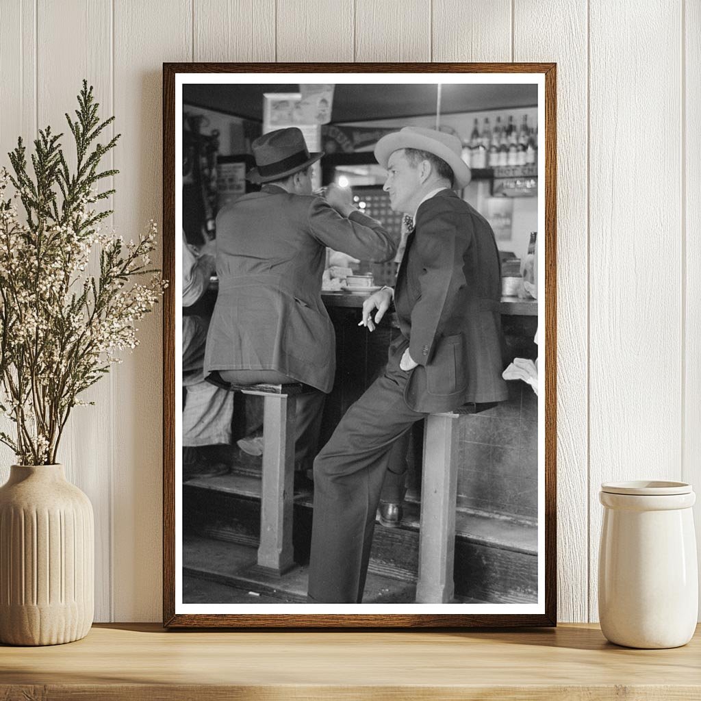 Men at Lunch Counter in Raymondville Texas February 1939