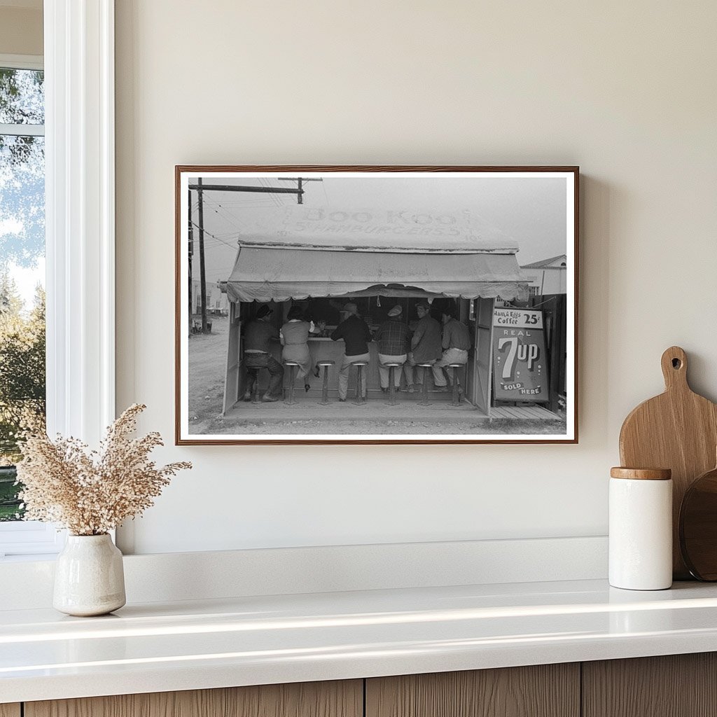 Vintage Hamburger Stand in Harlingen Texas 1939