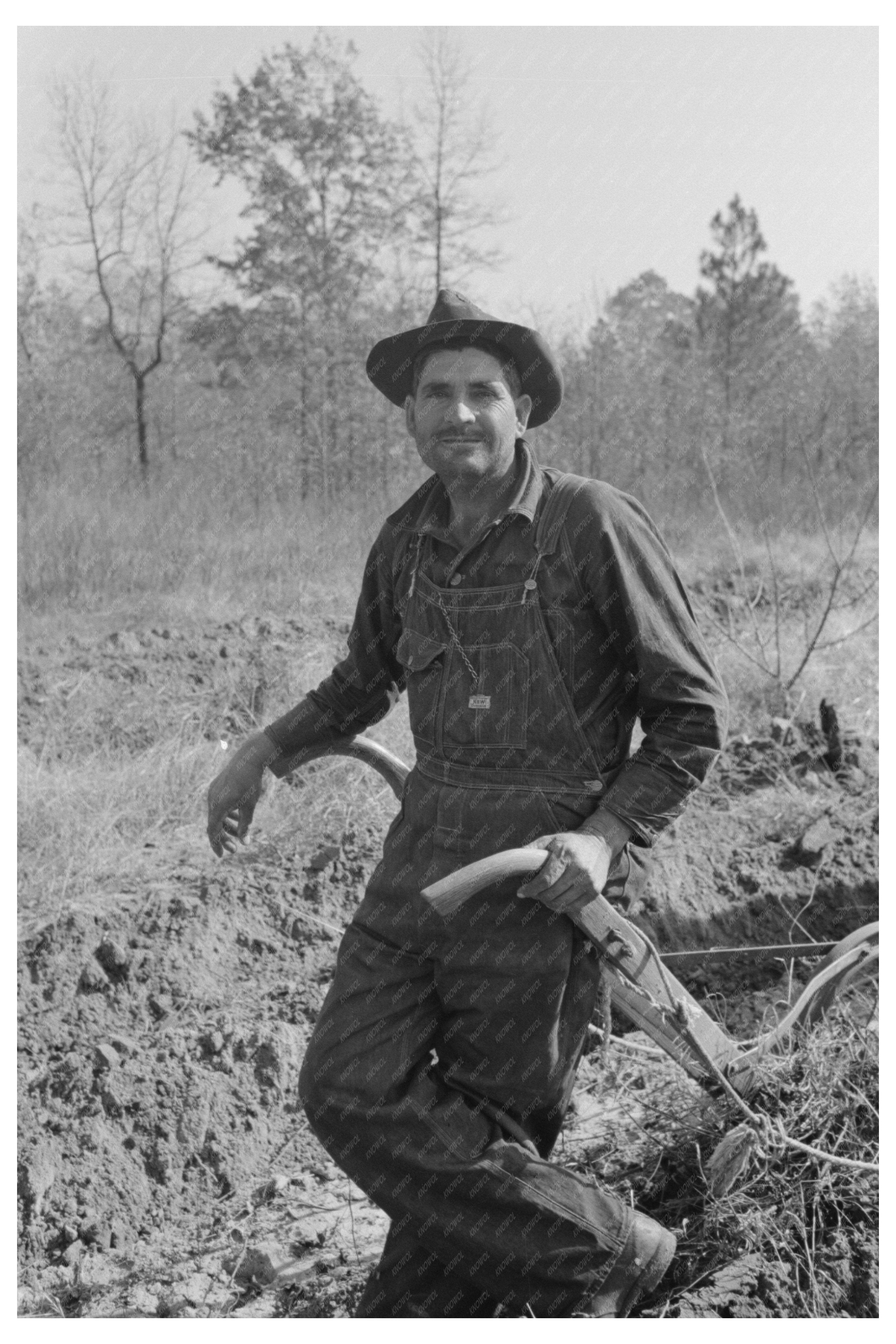 Sharecropper Plowing Field in Mississippi 1938