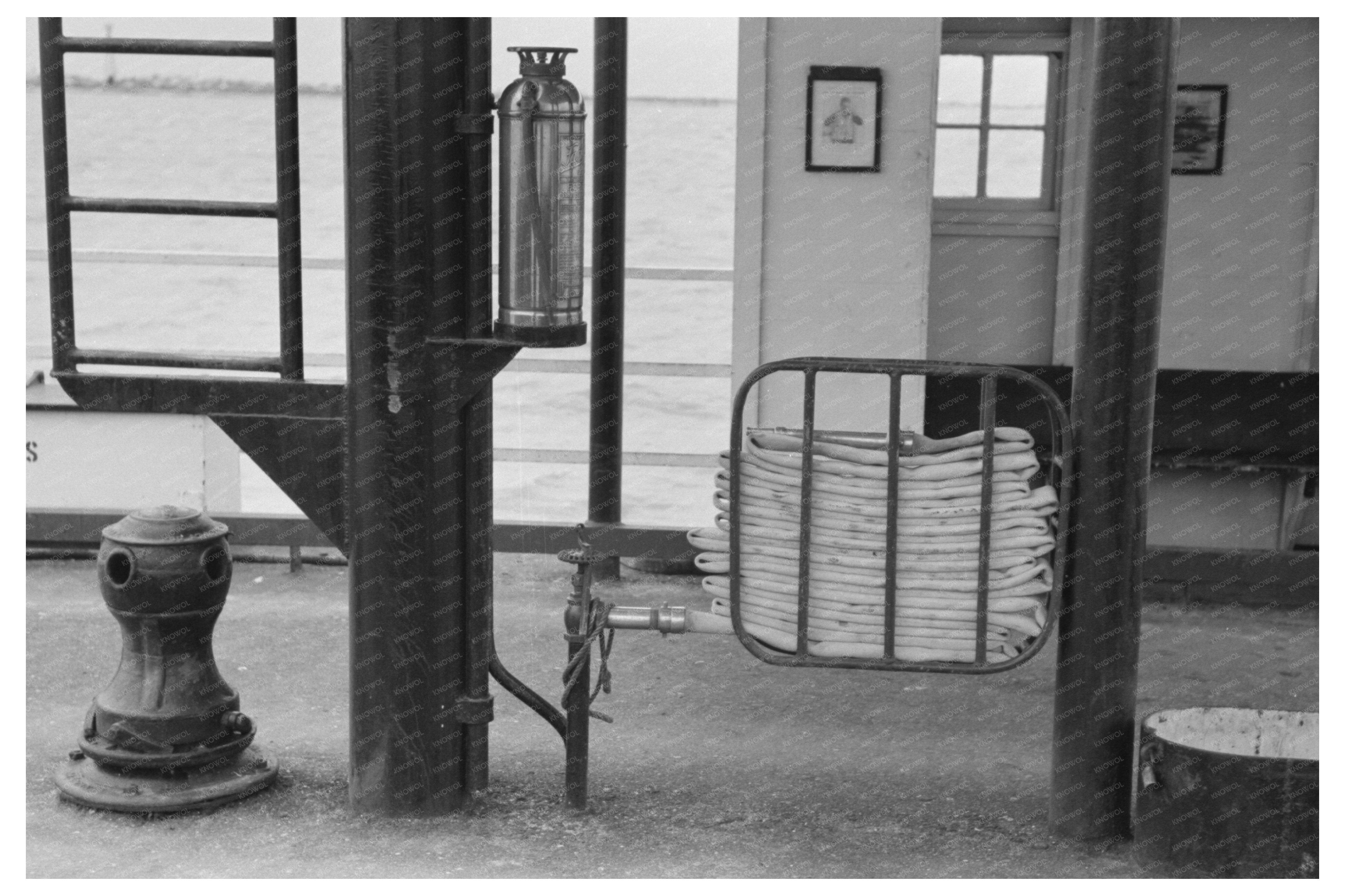 Fire Fighting Equipment on Port Aransas Ferry 1939