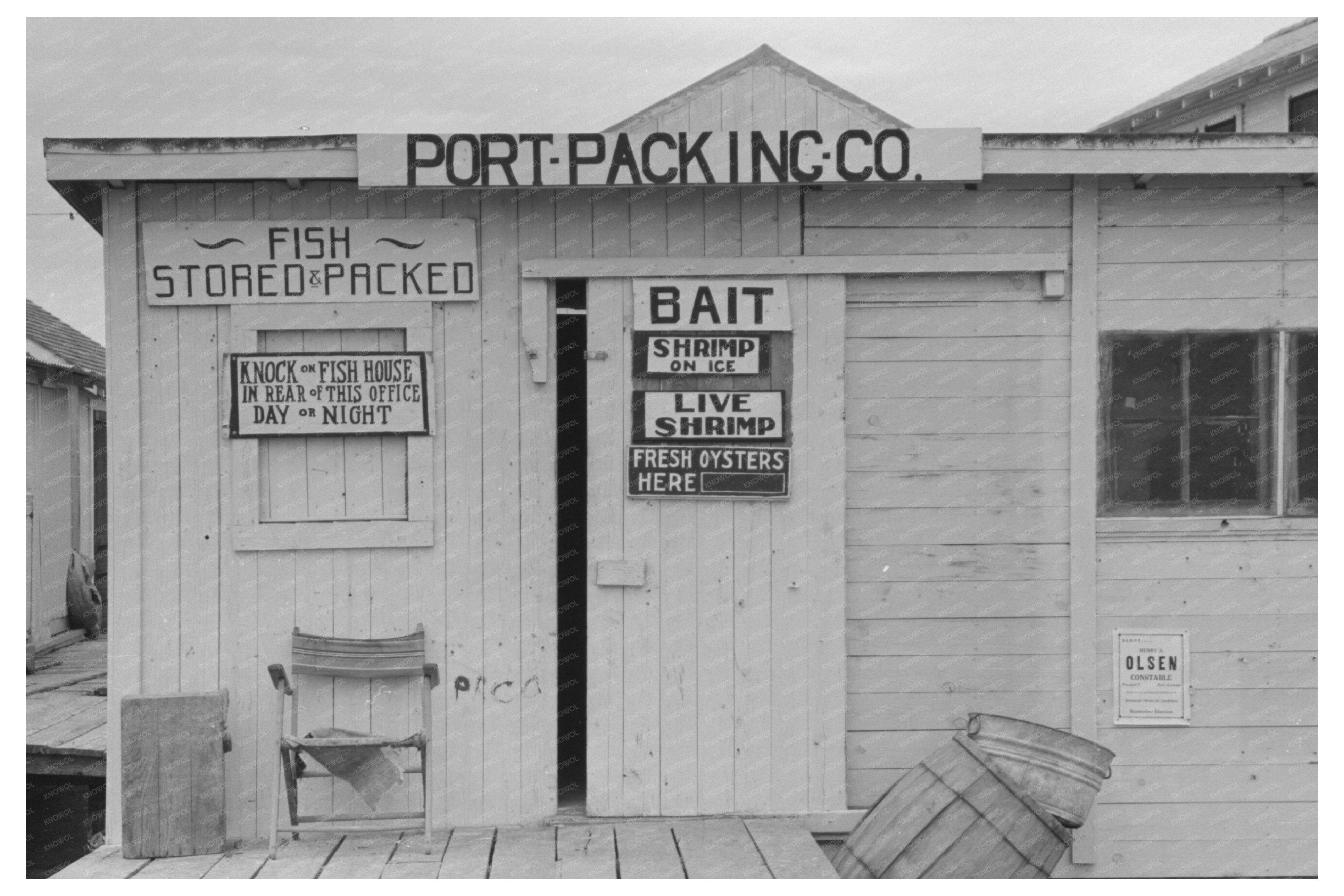 Fish House in Port Aransas Texas February 1939