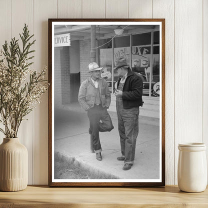 Men Conversing on Sinton Texas Sidewalks February 1939