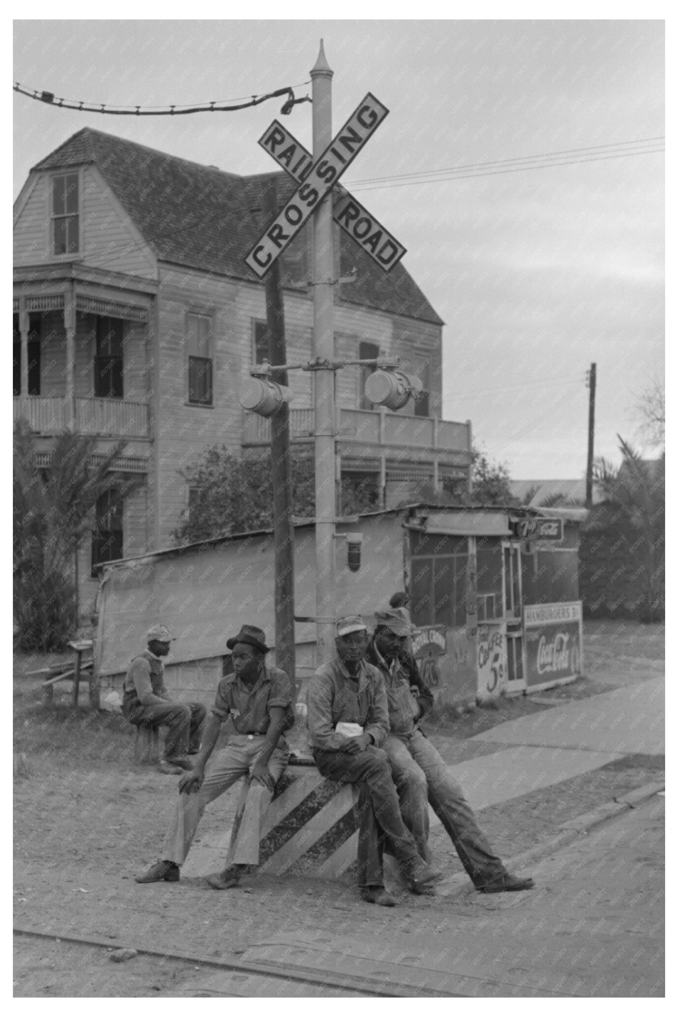 Vintage 1939 Railroad Crossing in Raymondville Texas