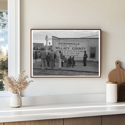 1939 Vintage Photo of Workers by Railroad Tracks Texas