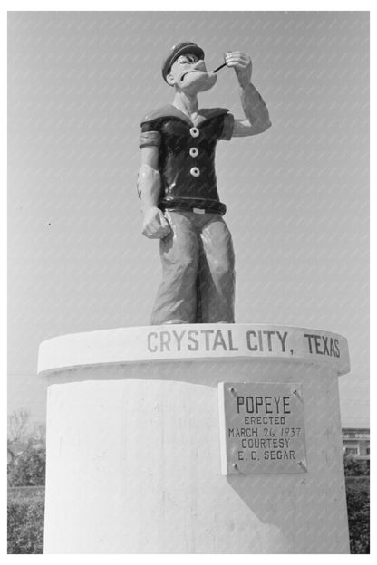 Popeye Monument in Crystal City Texas March 1939