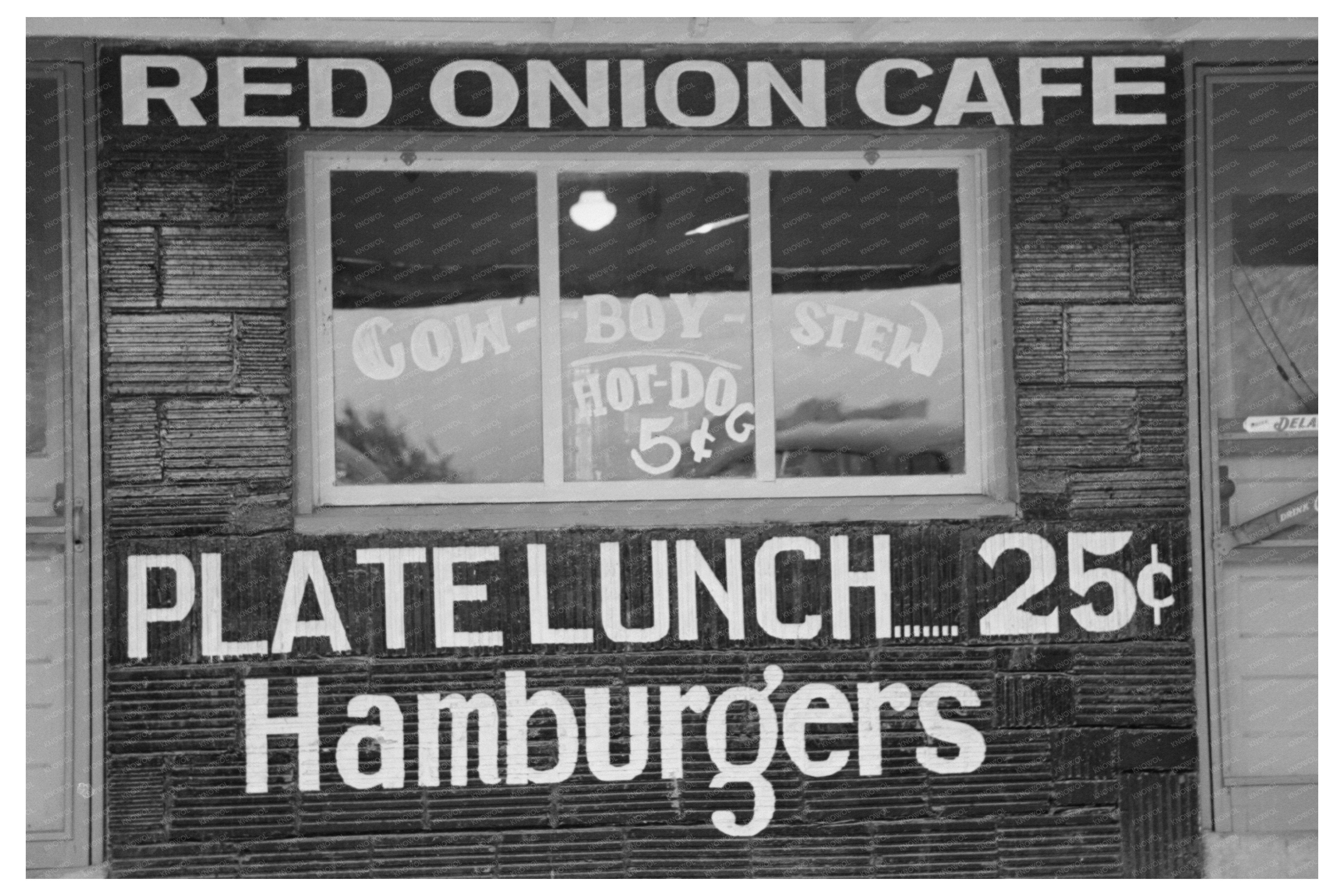 Vintage Café in Crystal City Texas March 1939