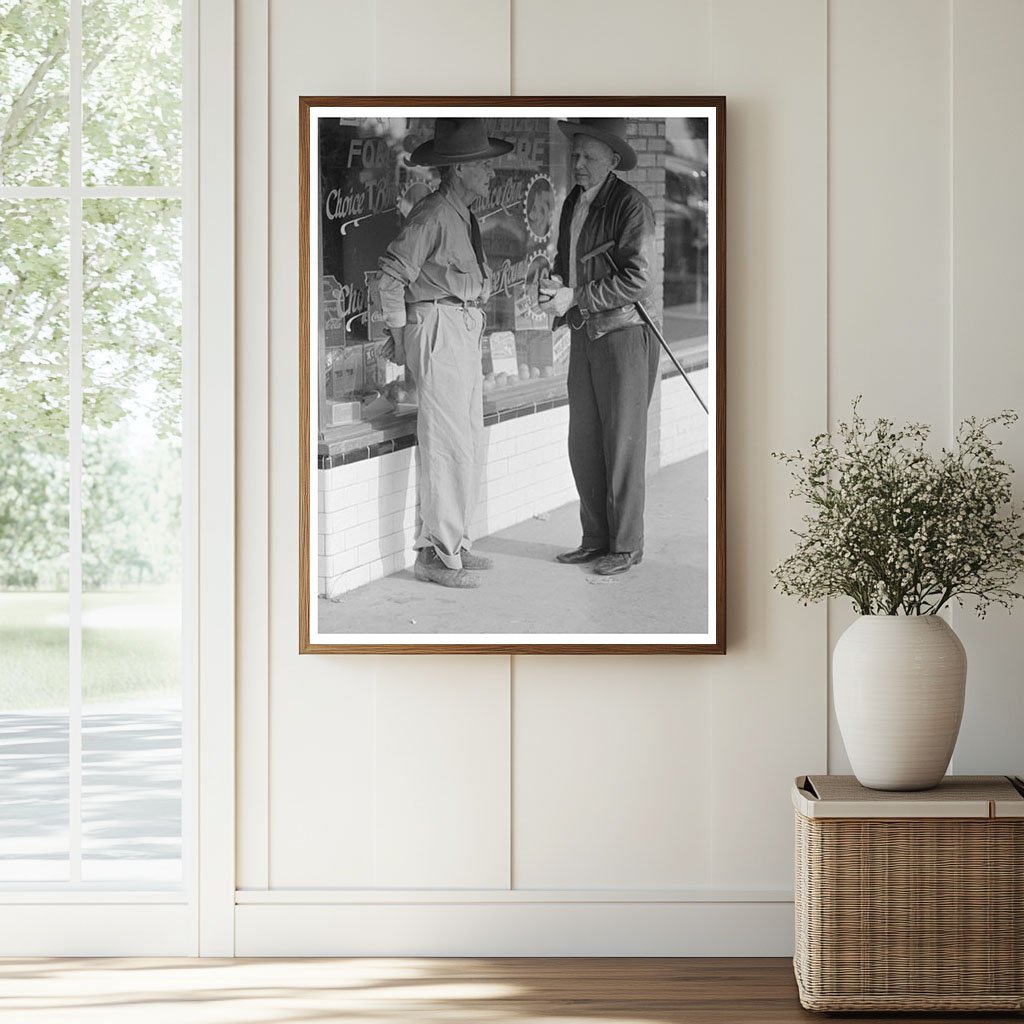 Crystal City Texas Residents in 1939 Grocery Store Scene