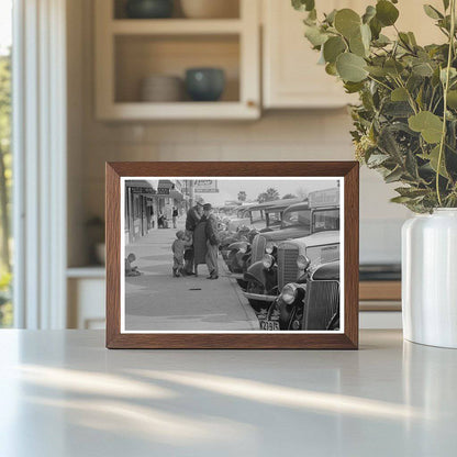 Vintage Street Scene in Crystal City Texas 1939