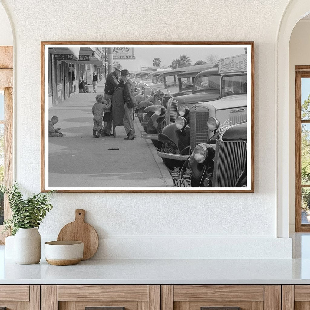 Vintage Street Scene in Crystal City Texas 1939